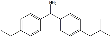 (4-ethylphenyl)[4-(2-methylpropyl)phenyl]methanamine 化学構造式