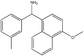 (4-methoxynaphthalen-1-yl)(3-methylphenyl)methanamine 化学構造式