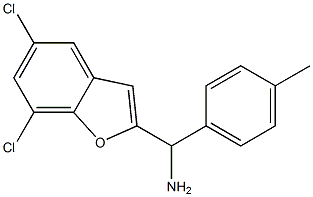 (5,7-dichloro-1-benzofuran-2-yl)(4-methylphenyl)methanamine