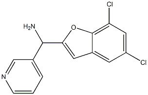 (5,7-dichloro-1-benzofuran-2-yl)(pyridin-3-yl)methanamine Structure