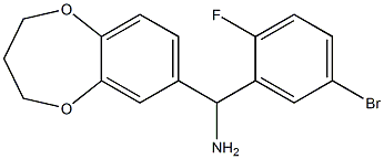 (5-bromo-2-fluorophenyl)(3,4-dihydro-2H-1,5-benzodioxepin-7-yl)methanamine Structure