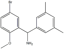 (5-bromo-2-methoxyphenyl)(3,5-dimethylphenyl)methanamine 化学構造式