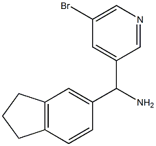 (5-bromopyridin-3-yl)(2,3-dihydro-1H-inden-5-yl)methanamine 化学構造式