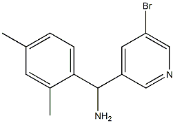 (5-bromopyridin-3-yl)(2,4-dimethylphenyl)methanamine,,结构式