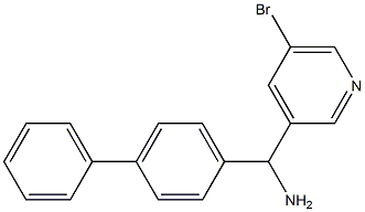 (5-bromopyridin-3-yl)(4-phenylphenyl)methanamine 化学構造式