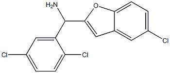 (5-chloro-1-benzofuran-2-yl)(2,5-dichlorophenyl)methanamine,,结构式