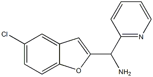 (5-chloro-1-benzofuran-2-yl)(pyridin-2-yl)methanamine 结构式