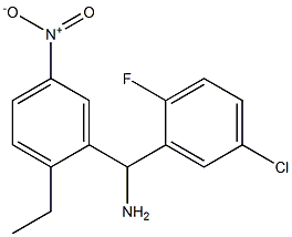 (5-chloro-2-fluorophenyl)(2-ethyl-5-nitrophenyl)methanamine Structure