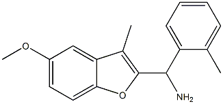 (5-methoxy-3-methyl-1-benzofuran-2-yl)(2-methylphenyl)methanamine 结构式