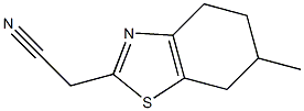 (6-methyl-4,5,6,7-tetrahydro-1,3-benzothiazol-2-yl)acetonitrile Structure