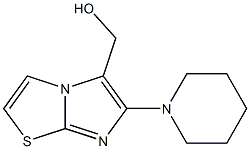 (6-piperidin-1-ylimidazo[2,1-b][1,3]thiazol-5-yl)methanol,,结构式