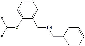(cyclohex-3-en-1-ylmethyl)({[2-(difluoromethoxy)phenyl]methyl})amine,,结构式