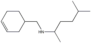 (cyclohex-3-en-1-ylmethyl)(5-methylhexan-2-yl)amine,,结构式