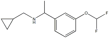 (cyclopropylmethyl)({1-[3-(difluoromethoxy)phenyl]ethyl})amine Structure