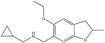 (cyclopropylmethyl)[(5-ethoxy-2-methyl-2,3-dihydro-1-benzofuran-6-yl)methyl]amine Struktur