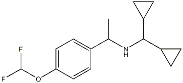 (dicyclopropylmethyl)({1-[4-(difluoromethoxy)phenyl]ethyl})amine,,结构式
