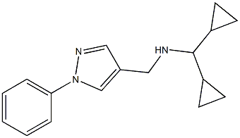 (dicyclopropylmethyl)[(1-phenyl-1H-pyrazol-4-yl)methyl]amine,,结构式