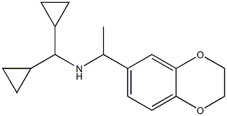 (dicyclopropylmethyl)[1-(2,3-dihydro-1,4-benzodioxin-6-yl)ethyl]amine,,结构式