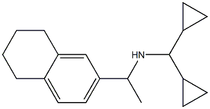 (dicyclopropylmethyl)[1-(5,6,7,8-tetrahydronaphthalen-2-yl)ethyl]amine Struktur