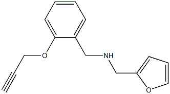 (furan-2-ylmethyl)({[2-(prop-2-yn-1-yloxy)phenyl]methyl})amine,,结构式