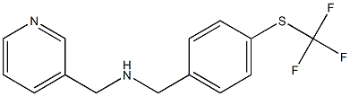 (pyridin-3-ylmethyl)({4-[(trifluoromethyl)sulfanyl]phenyl}methyl)amine Struktur