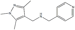 (pyridin-4-ylmethyl)[(1,3,5-trimethyl-1H-pyrazol-4-yl)methyl]amine,,结构式