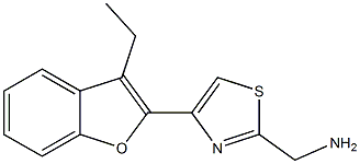 [4-(3-ethyl-1-benzofuran-2-yl)-1,3-thiazol-2-yl]methanamine 化学構造式
