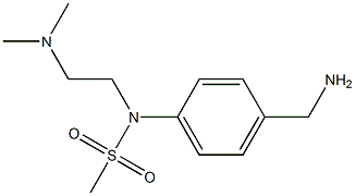 [4-(aminomethyl)phenyl]-N-[2-(dimethylamino)ethyl]methanesulfonamide Struktur