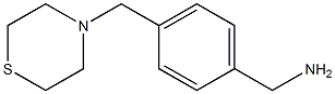 [4-(thiomorpholin-4-ylmethyl)phenyl]methanamine,,结构式