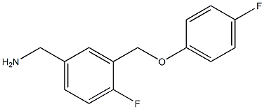 [4-fluoro-3-(4-fluorophenoxymethyl)phenyl]methanamine 化学構造式