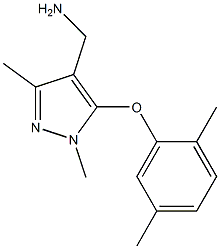 [5-(2,5-dimethylphenoxy)-1,3-dimethyl-1H-pyrazol-4-yl]methanamine 结构式