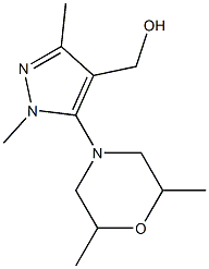 [5-(2,6-dimethylmorpholin-4-yl)-1,3-dimethyl-1H-pyrazol-4-yl]methanol 结构式