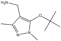 [5-(tert-butoxy)-1,3-dimethyl-1H-pyrazol-4-yl]methanamine,,结构式