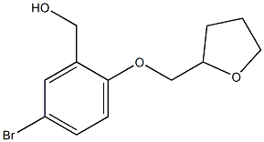 [5-bromo-2-(oxolan-2-ylmethoxy)phenyl]methanol,,结构式