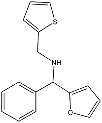 [furan-2-yl(phenyl)methyl](thiophen-2-ylmethyl)amine,,结构式