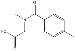 [methyl(4-methylbenzoyl)amino]acetic acid Structure