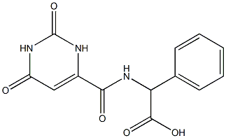 {[(2,6-dioxo-1,2,3,6-tetrahydropyrimidin-4-yl)carbonyl]amino}(phenyl)acetic acid,,结构式