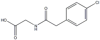 {[(4-chlorophenyl)acetyl]amino}acetic acid 化学構造式