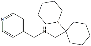 {[1-(piperidin-1-yl)cyclohexyl]methyl}(pyridin-4-ylmethyl)amine,,结构式