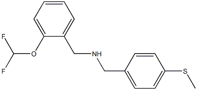 {[2-(difluoromethoxy)phenyl]methyl}({[4-(methylsulfanyl)phenyl]methyl})amine 结构式