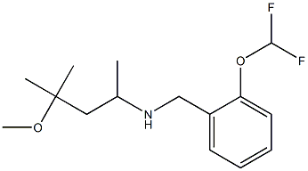 {[2-(difluoromethoxy)phenyl]methyl}(4-methoxy-4-methylpentan-2-yl)amine 化学構造式