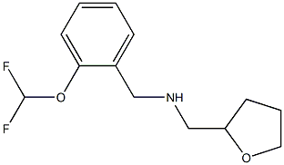 {[2-(difluoromethoxy)phenyl]methyl}(oxolan-2-ylmethyl)amine,,结构式