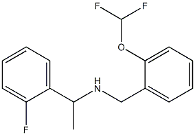{[2-(difluoromethoxy)phenyl]methyl}[1-(2-fluorophenyl)ethyl]amine Structure