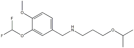 {[3-(difluoromethoxy)-4-methoxyphenyl]methyl}[3-(propan-2-yloxy)propyl]amine