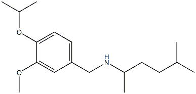 {[3-methoxy-4-(propan-2-yloxy)phenyl]methyl}(5-methylhexan-2-yl)amine,,结构式