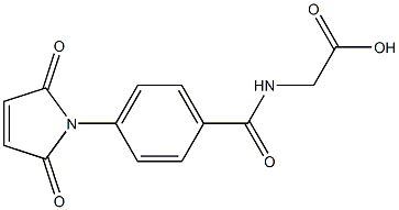 {[4-(2,5-dioxo-2,5-dihydro-1H-pyrrol-1-yl)benzoyl]amino}acetic acid Structure