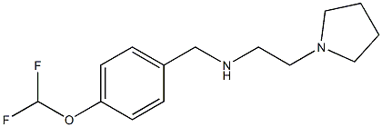 {[4-(difluoromethoxy)phenyl]methyl}[2-(pyrrolidin-1-yl)ethyl]amine Structure