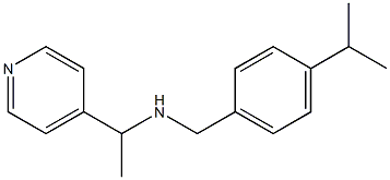 {[4-(propan-2-yl)phenyl]methyl}[1-(pyridin-4-yl)ethyl]amine,,结构式