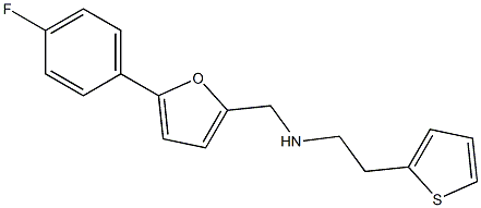 {[5-(4-fluorophenyl)furan-2-yl]methyl}[2-(thiophen-2-yl)ethyl]amine 结构式