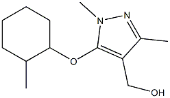 {1,3-dimethyl-5-[(2-methylcyclohexyl)oxy]-1H-pyrazol-4-yl}methanol,,结构式